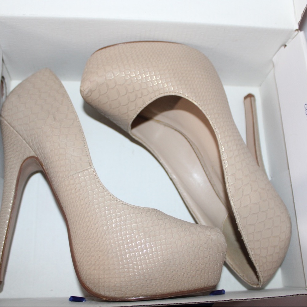 Call It Spring-Beige Platform Heels